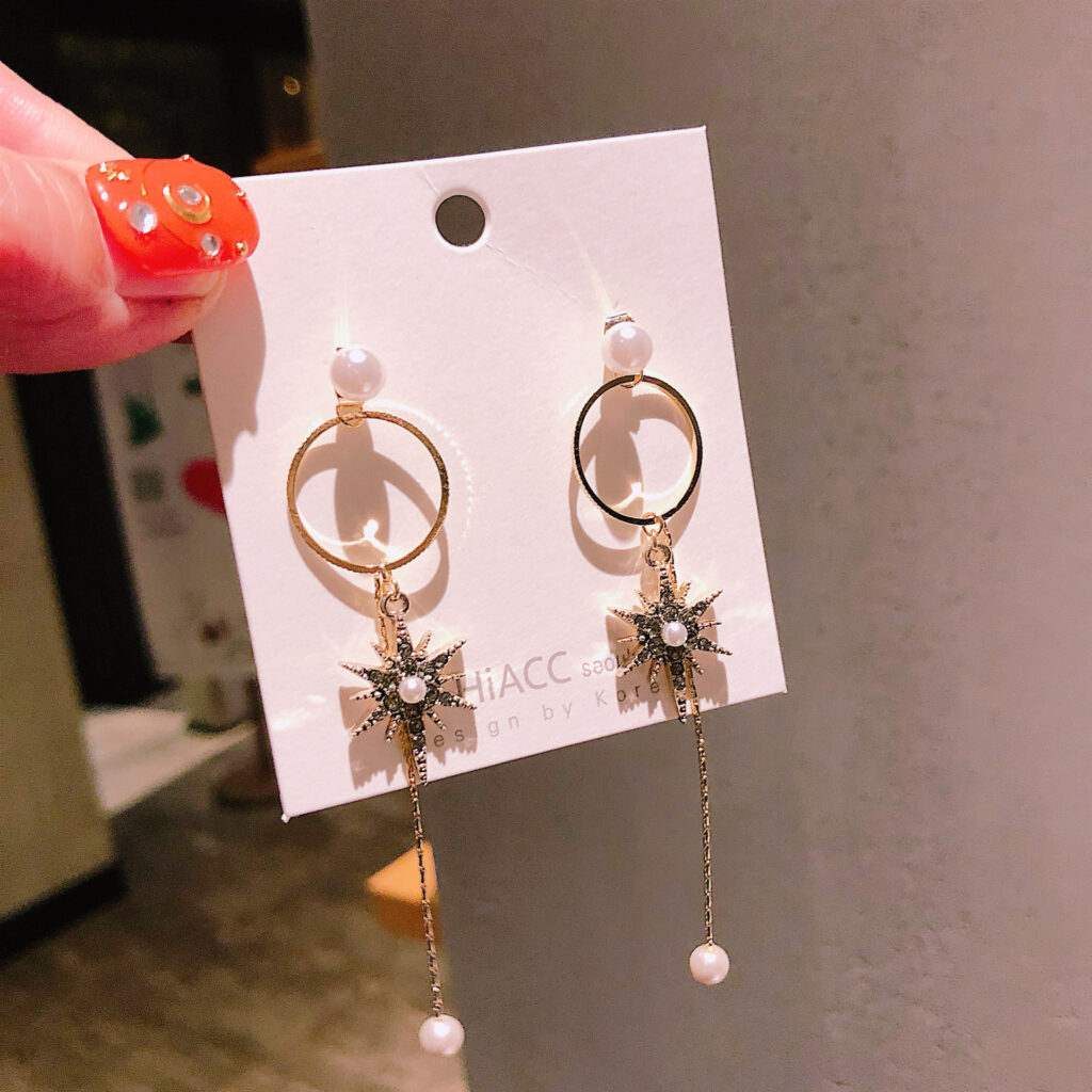 Bông tai tua rua đi tiệc, phụ kiện hoa tai thời trang AB7441