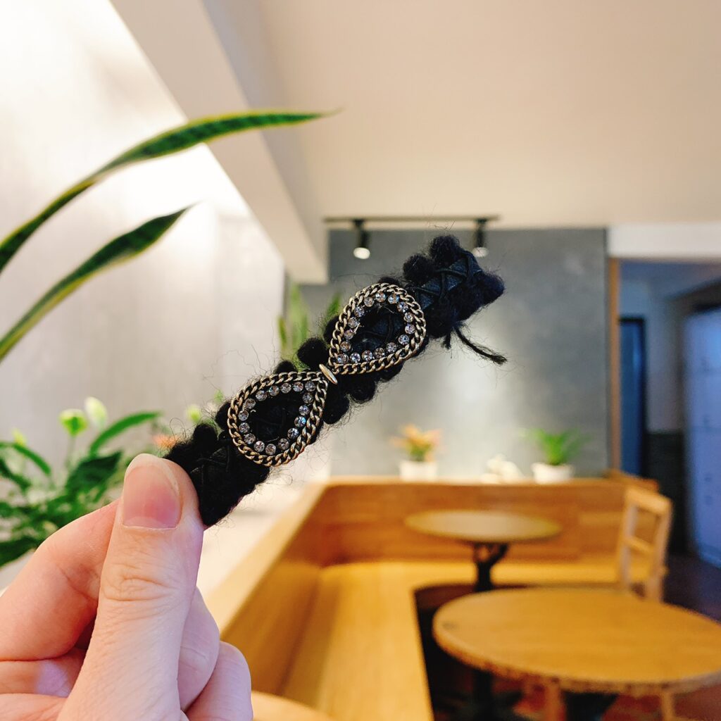 Kẹp mái tóc mỏ vịt NƠ ĐÁ cổ điển thiết kế cao cấp AK8257