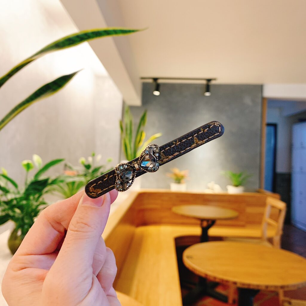 Kẹp tóc mỏ vịt NƠ ĐÁ CAO cấp thiết kế Hàn quốc AK8296