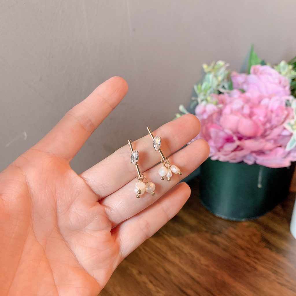 Phụ kiện bông tai, hoa tai thời trang, khuyên tai đi tiệc AB1191