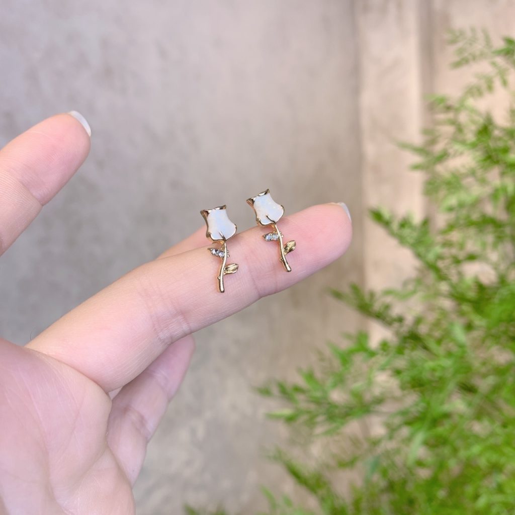 Hoa tai hoa hồng nhỏ xinh AB2564