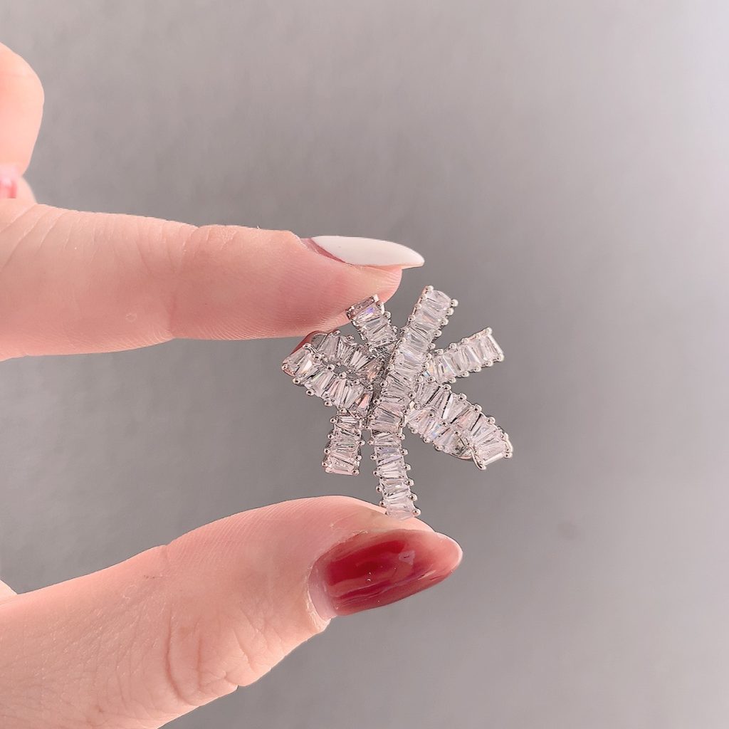 Cài áo đá zircon xi bạc 925 cao cấp, thiết kế sang trọng AC3944