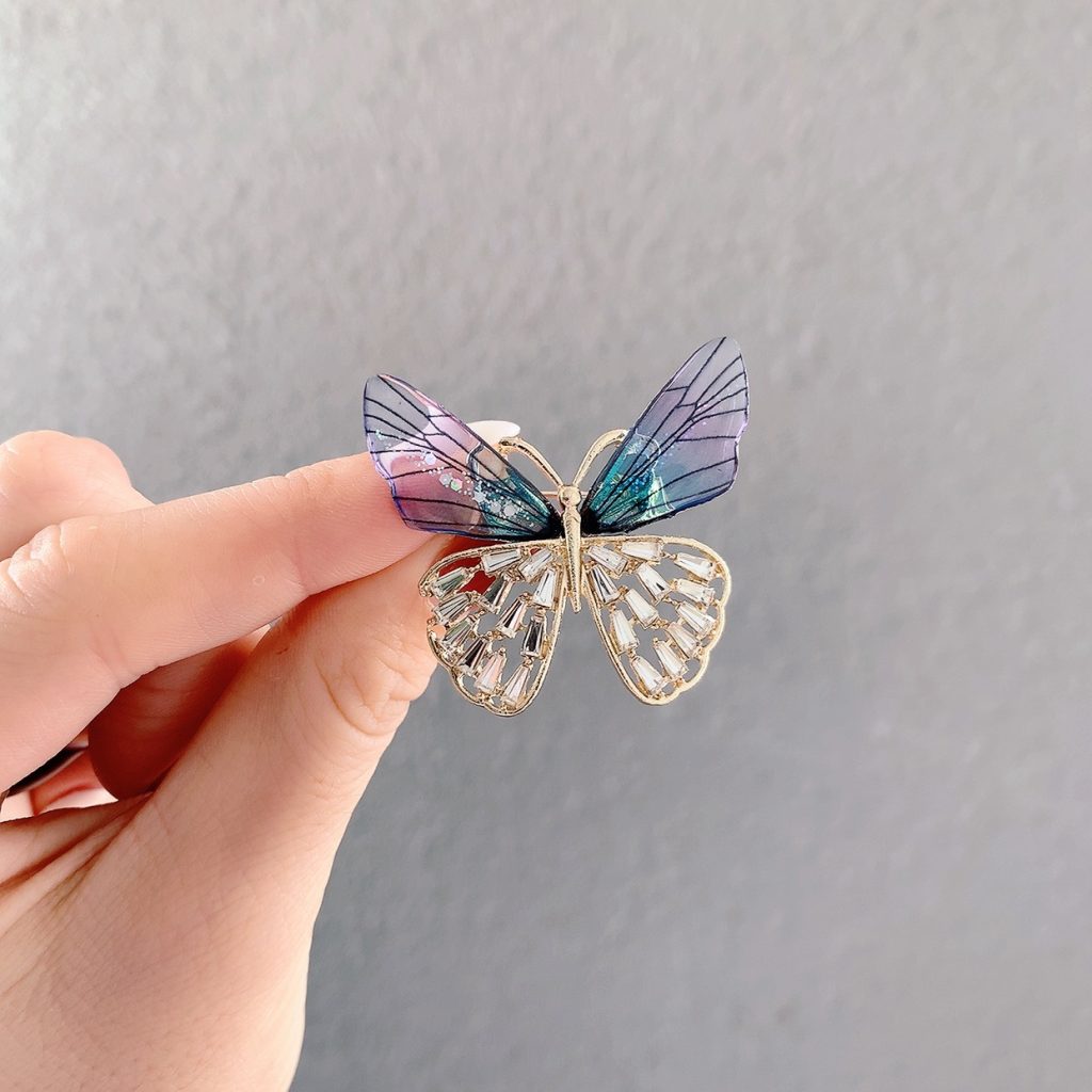 Ghim cài áo thời trang, cài áo hồ điệp màu sắc thời trang AC2744