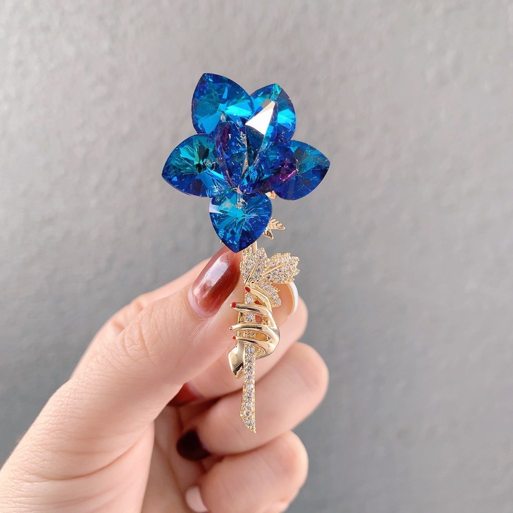 Cài áo nữ đá pha lê, ghim cài áo nữ cao cấp, quà tặng nữ AC3997