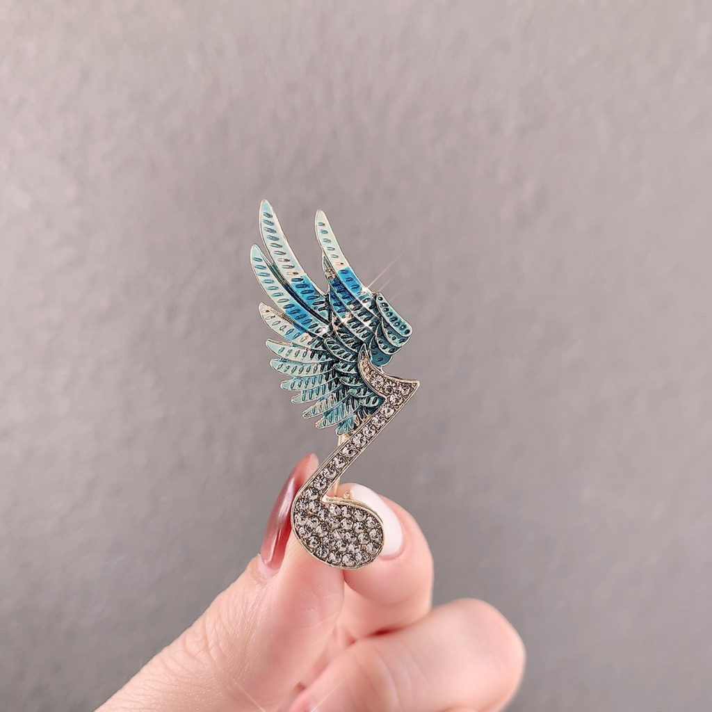 Cài áo,ghim cài áo nốt nhạc đính đá thời trang AC3017