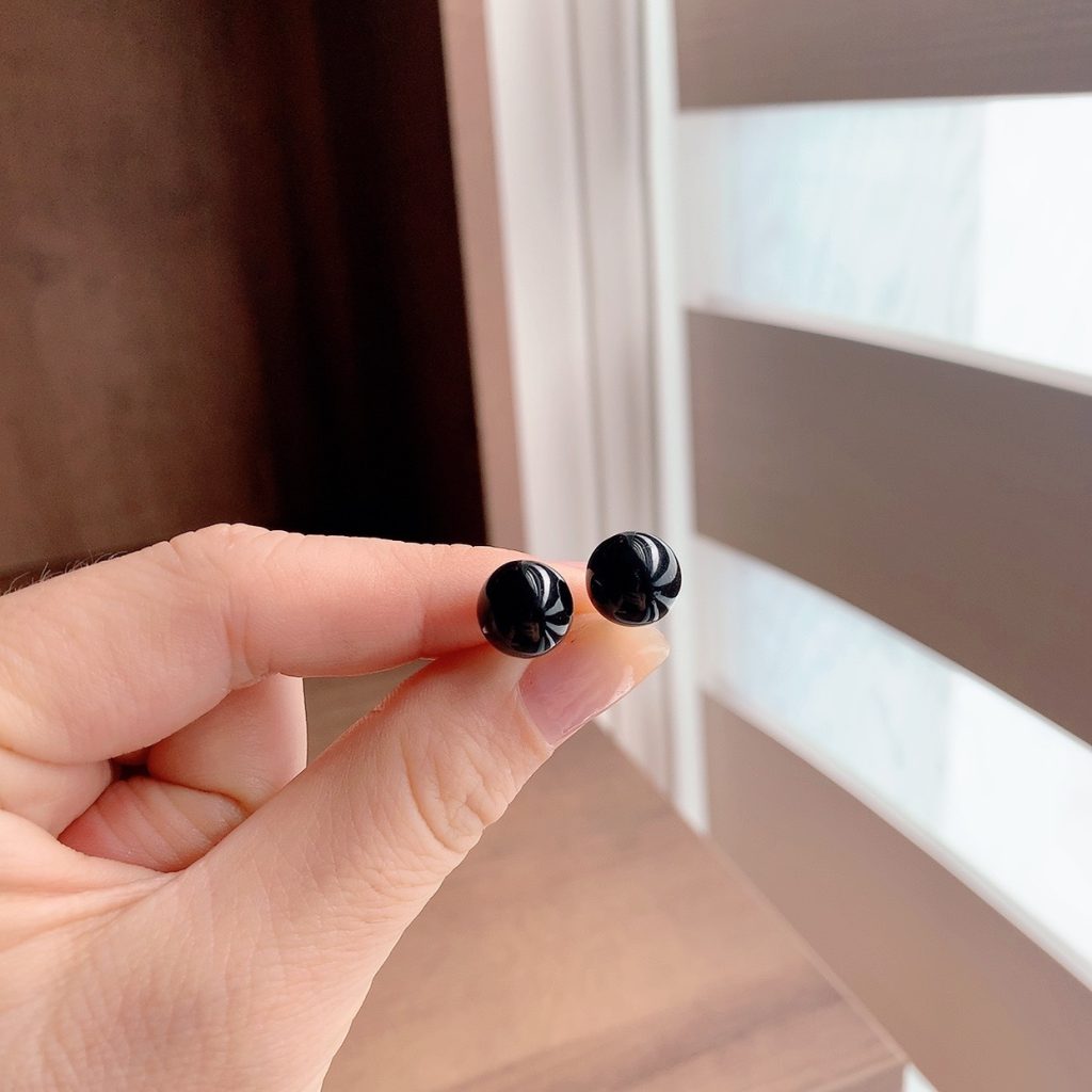 Bông tai ngọc đen 8mm AB5557