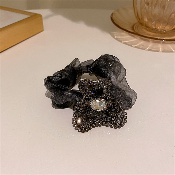 Cột tóc GẤU ĐÁ cao cấp tone XÁM AK1532