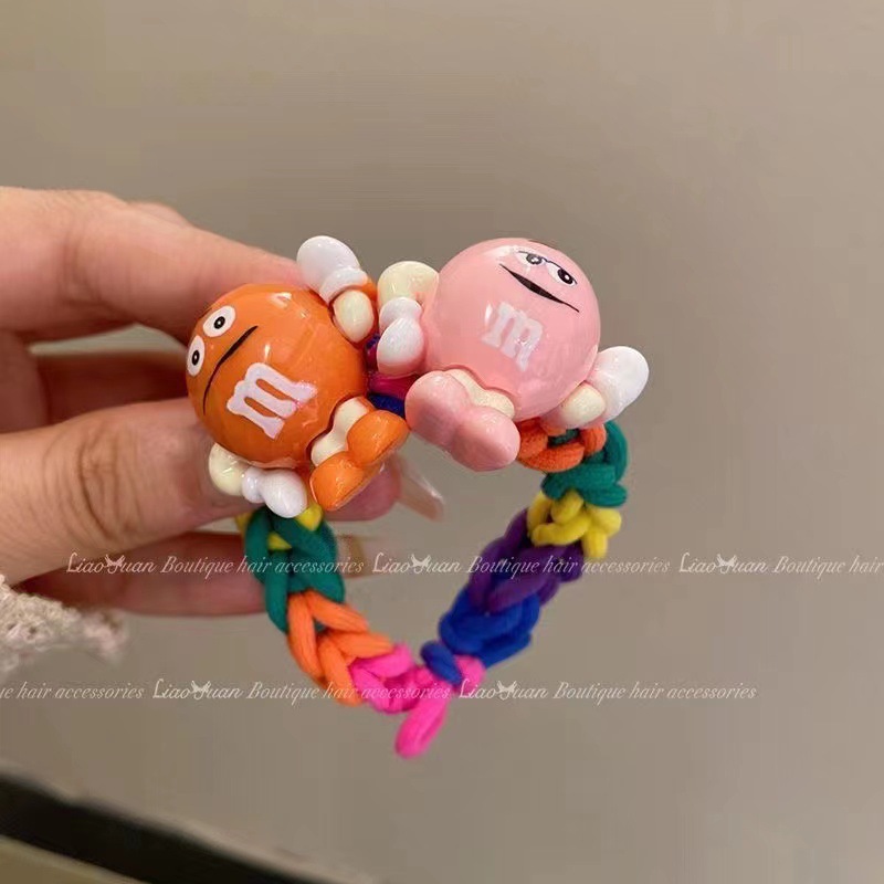 Cột tóc CAM HỒNG M&M’s thiết kế màu sắc dễ thương B143