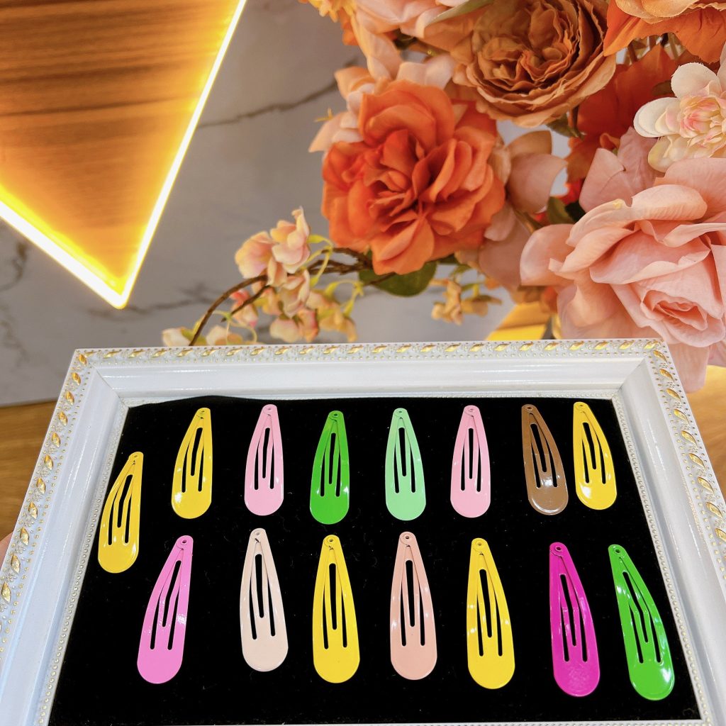 AK2145 Bộ20 kẹp bấm màu sắc rực rõ độc đáo, phụ kiện tóc nữ, kẹp tóc xinh