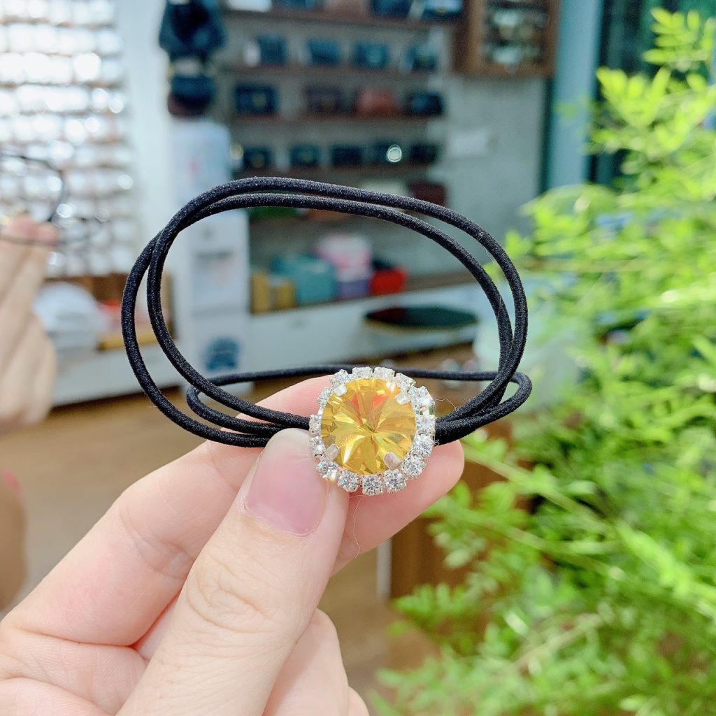 Cột tóc HẠT ĐÁ VÀNG độc đáo B254