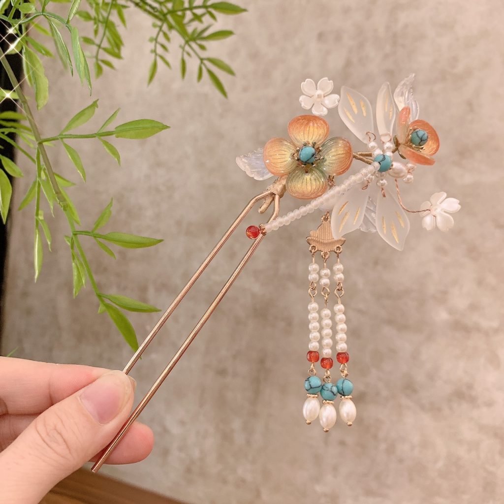 Trâm cài tóc ĐỘC ĐÁO mix hoa cao cấp B395