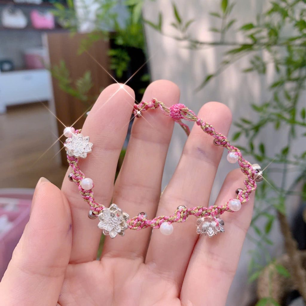 Lắc tay Handmade thiết kế freesize mix SEN độc đáo B664