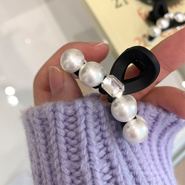 Kep nửa tóc mix ngọc nhụy đá giữa, kẹp tóc nữ xinh đẹp B2067