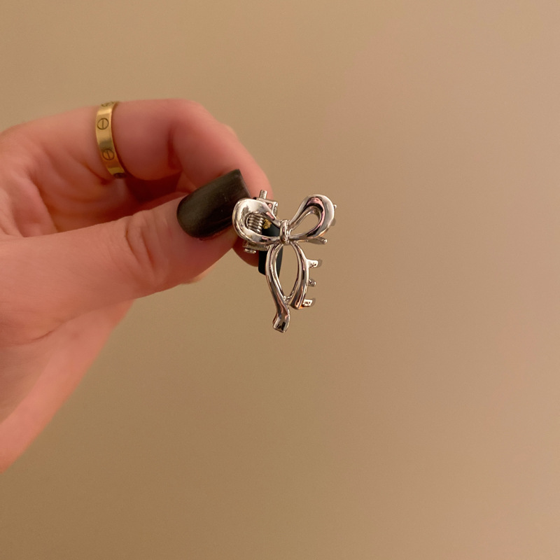 Kẹp gắp nơ màu bạc size nhí,kẹp mái nhí nữ xinh đẹp B2072