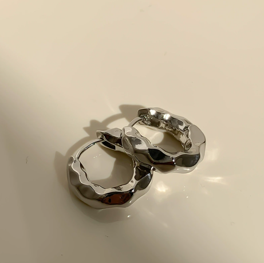 Bông tai tròn basic trơn đk 1cm, hoa tai thời trang cá tính đơn giản B1831