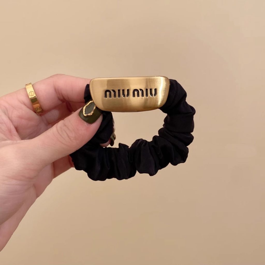 Cột tóc min min tone màu vàng, phụ kiện cột tóc nữ đẹp B2124