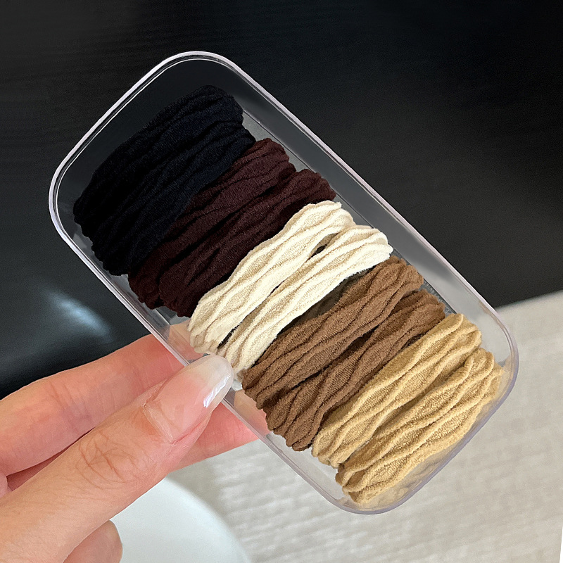 Sét 5 cột tóc 5 màu, Cột tóc màu trơn độc đáo B2236 (5c)