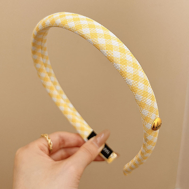 Cài tóc nữ caro tone vàng, phụ kiện cài tóc nữ B2241