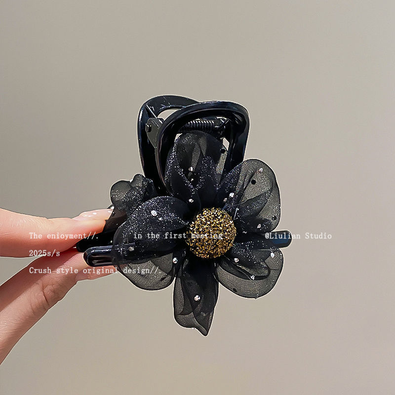 Kẹp gắp nửa tóc hoa nhụy vàng, phụ kiện kẹp gắp tóc nữ xinh đẹp B2252