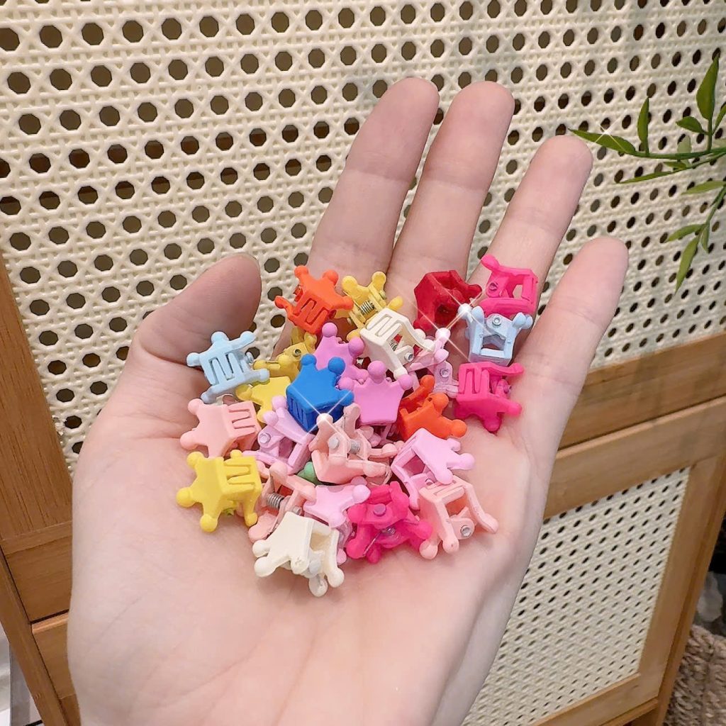 Sét 28-30 kẹp tóc nhí màu sắc vương miện K2134
