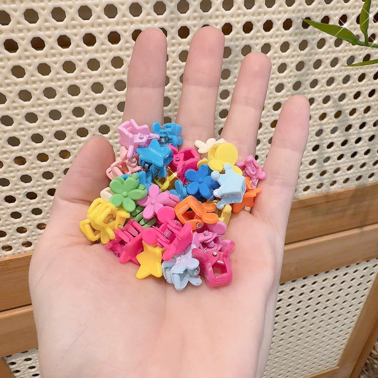 Sét 28-30 kẹp tóc nhí màu sắc lộn xộn K2156