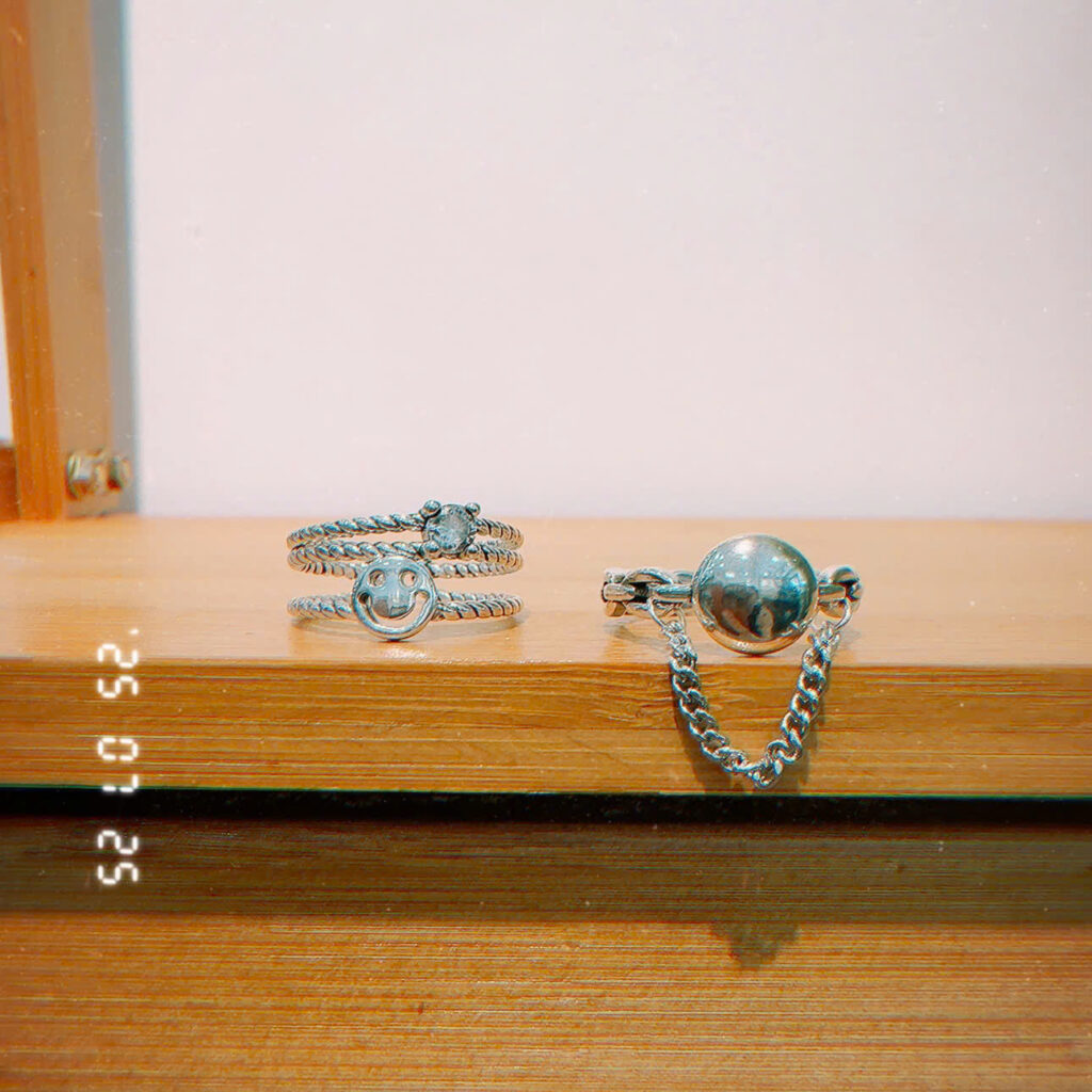 Bộ 2 nhẫn mặt cười unisex FREESIZE AN3001