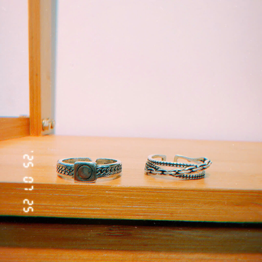 Bộ 2 nhẫn unisex FREESIZE cá tính phong cách AN3002