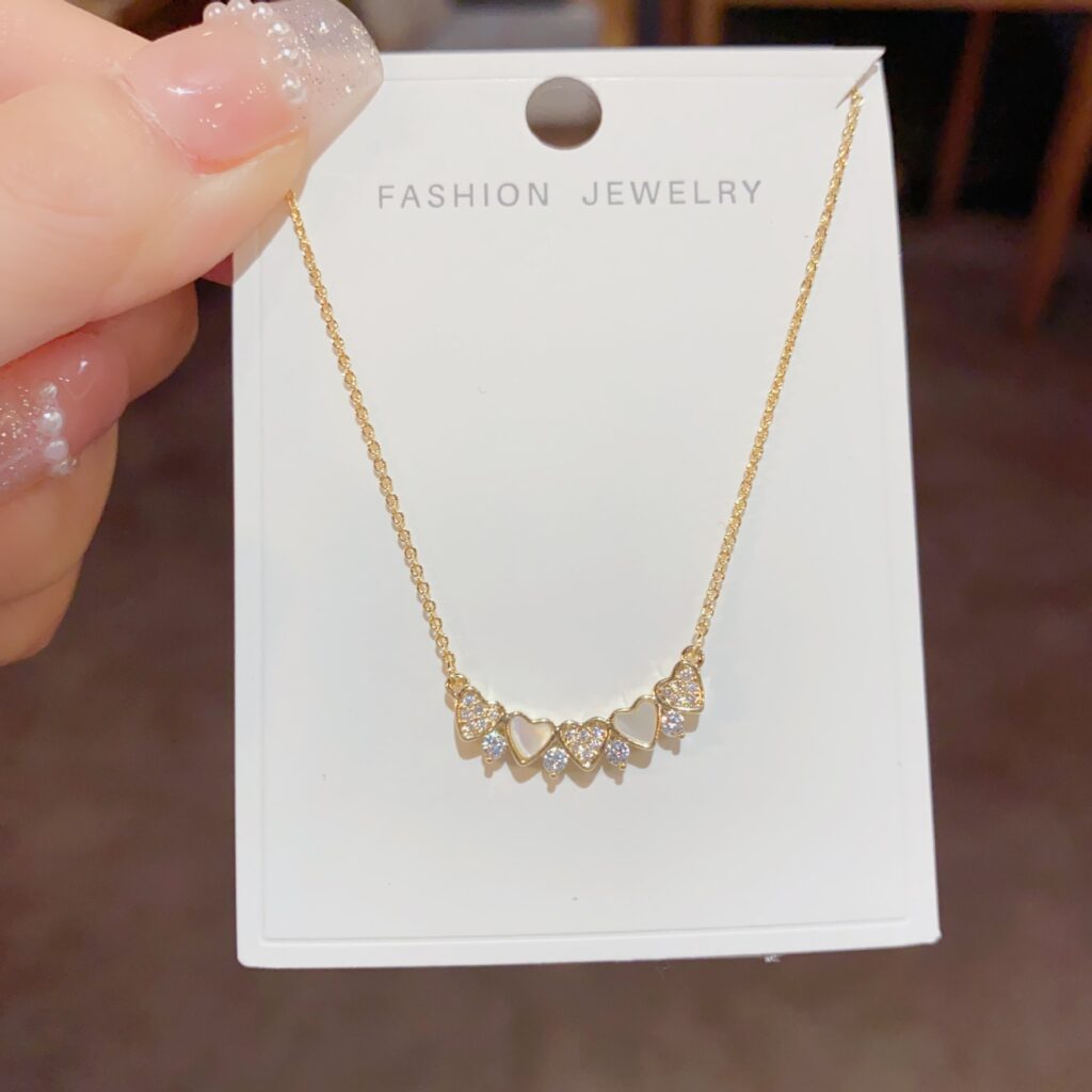 Dây chuyền TRÁI TIM vỏ sò xi vàng pha cao cấp B2706