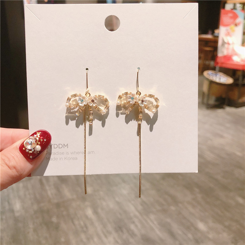 Bông tai NƠ HOA thiết kế ĐẸP độc đáo AB07450