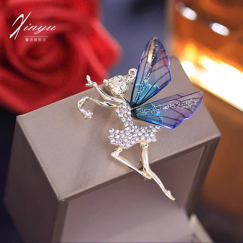 Cài áo THIÊN THẦN đính đá màu sắc AC02746