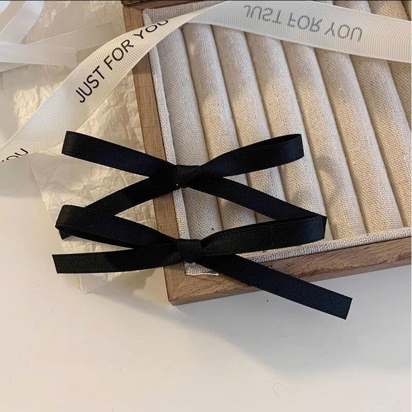 Sét 2 kẹp tóc mỏ vịt NƠ MÀU ĐEN B2829