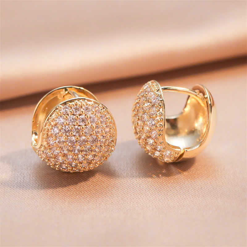 Mã bông tai HOTREND độc đáo cao cấp nụ đá, mix 2 mặt TRƠN ĐÁ B01552