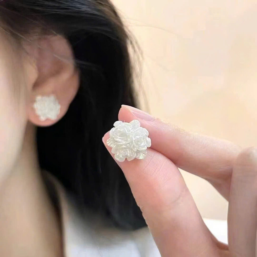 Bông tai hoa hồng nhỏ thời trang B2975