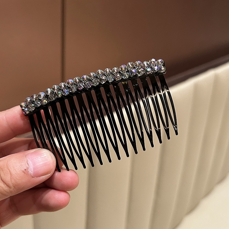 Lược xước tóc pha lê ánh XÁM TÍM đẹp sang trọng cao cấp B3013