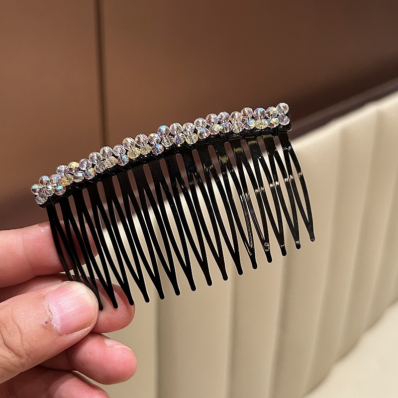 Lược xước tóc pha lê ánh HỒNG đẹp sang trọng cao cấp B3014