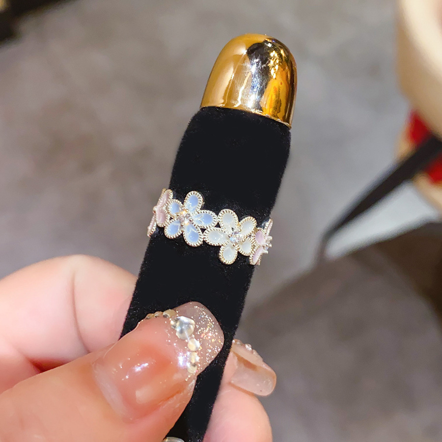 Nhẫn Hoa màu sắc Freesize chất xi màu bạc thiết kế độc đáo màu sắc B2942