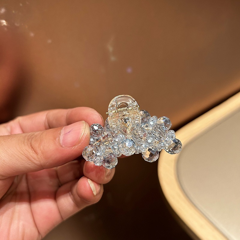 Kẹp gắp nhí Pha lê tone XANH NHẠT độc đáo, thiết kế sáng đẹp sang trọng B3021