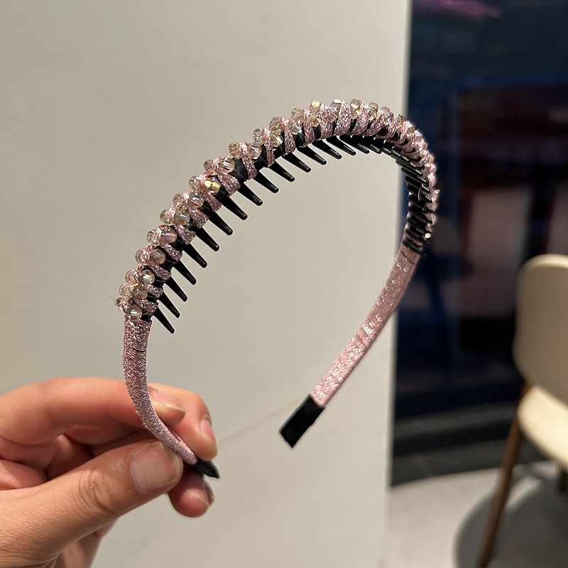 Cài tóc nữ tạo phồng toen HỒNG cao cấp, phụ kiện cài tóc nữ đẹp B3022