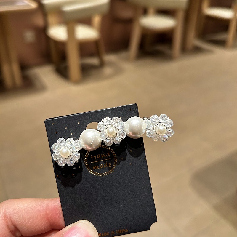 Kẹp mỏ vịt vòng cung HOA NGỌC cao cấp, kẹp mái tóc thiết kế sang trọng độc đáo B3027