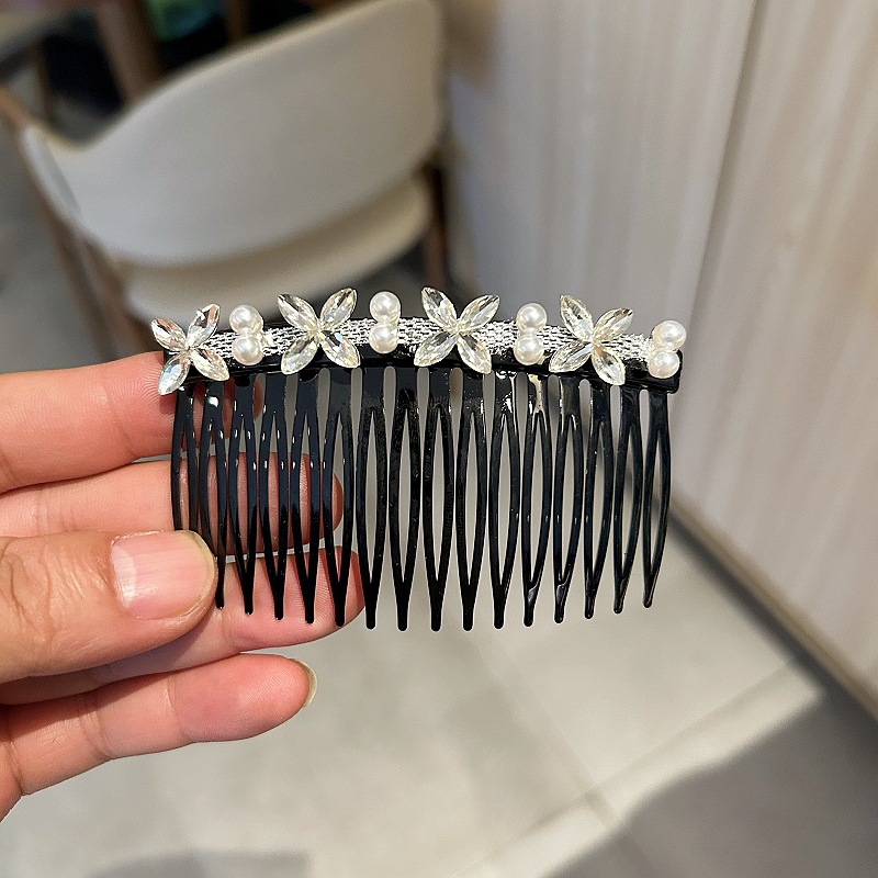 Lược xướt tóc cao cấp thiết kế đẹp CỎ 4 lá đá cao cấp, phụ kiện tóc nữ, quà tặng xinh B2990