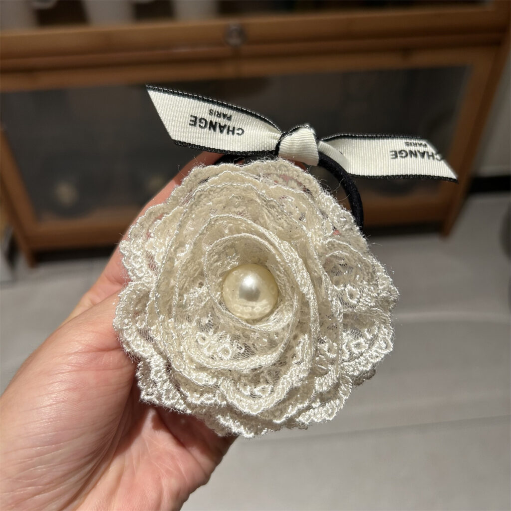 Cột tóc HOA REN nhụy ngọc thiết kế HÀN QUỐC cao cấp, phụ kiện cột tóc nữ đẹp B2994