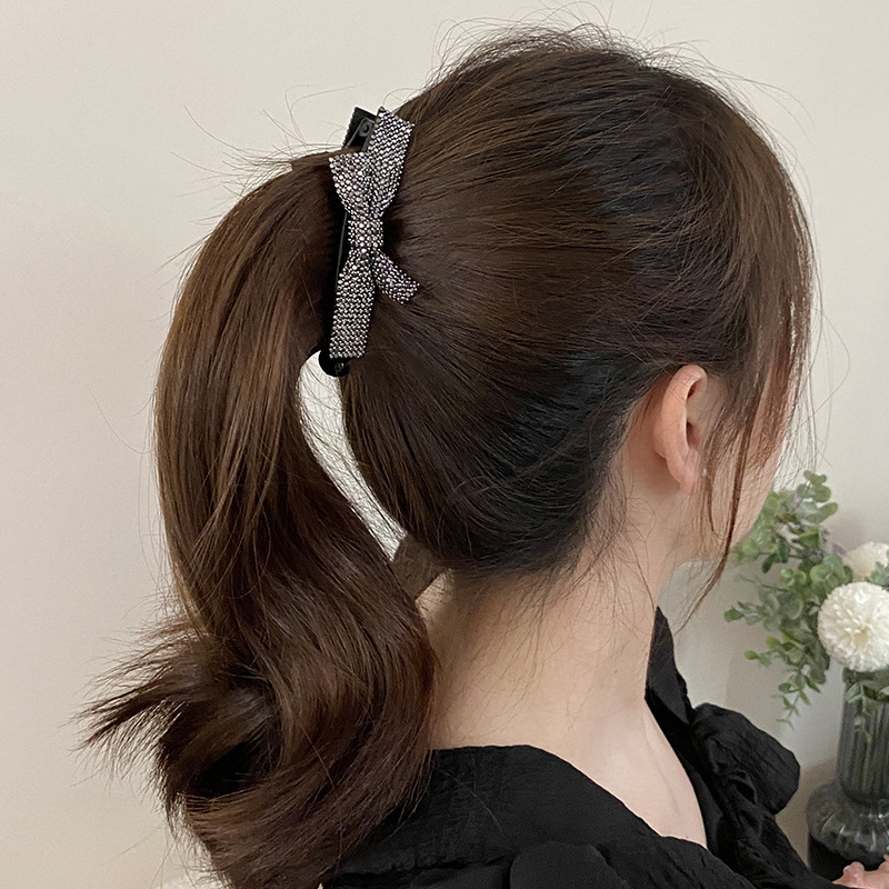 Kẹp dọc tóc NƠ ĐÁ cao cấp, phụ kiện kẹp tóc đẹp độc đáo B3384