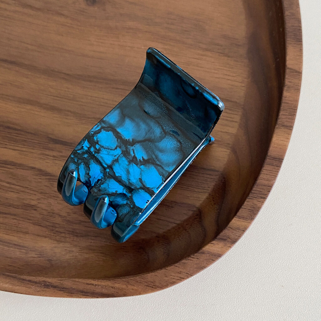 Kẹp tóc nữ 5 răng cao cấp loan màu Tone XANH ĐEN độc đáo, phụ kiện tóc cao cấp B3328