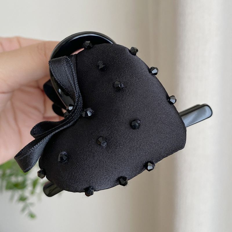 Kẹp gắp tóc 8cm TRÁI TIM đính pha lê cao cấp, quà tặng bạn gái độc đáo, phụ kiện kẹp tóc nữ đẹp B3397