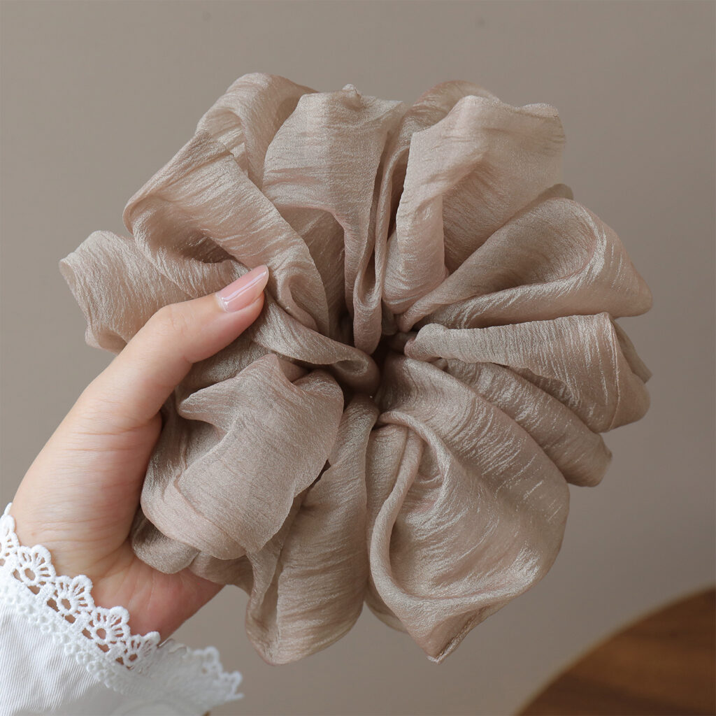 Cột tóc nữ CAO CẤP màu Trà sữa thiết kế HÀN QUỐC B3306