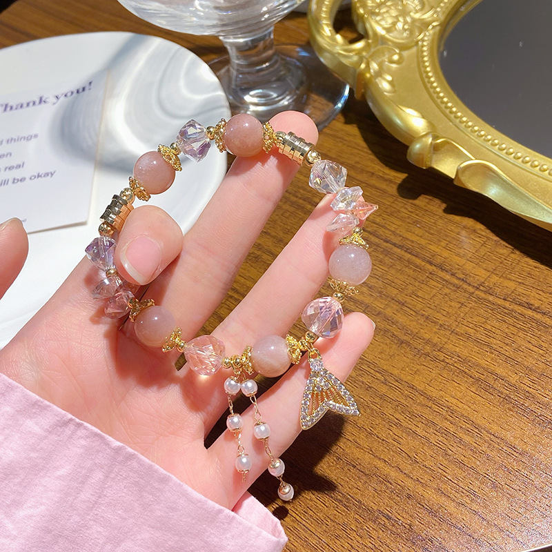 Vòng tay nữ PHA LÊ CAM đuôi cá voi đính đá cao cấp freesize, Lắc tay thiết kế Hàn Quốc, quà tặng bạn gái độc đáo B3640