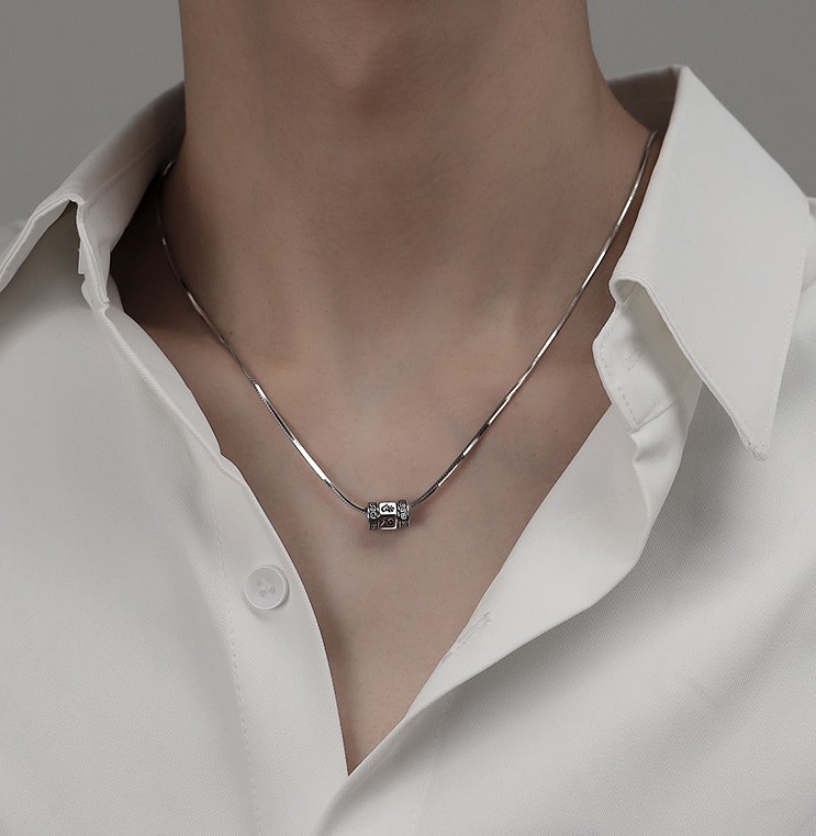 Dây chuyền NAM NỮ, unisex mặt 6 âm tiết độc đáo, phụ kiện dây chuyền cá tính xi cao cấp B4371