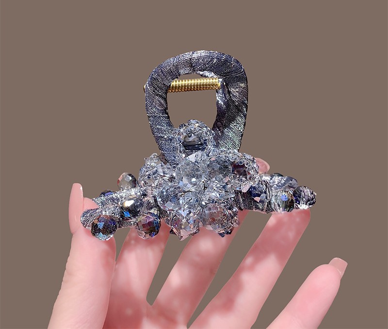 Kẹp gắp 8cm Pha lê XANH cao cấp, phụ kiện tóc nữ cao cấp độc đáo, sang trọng, quà tặng ý nghĩa B4351