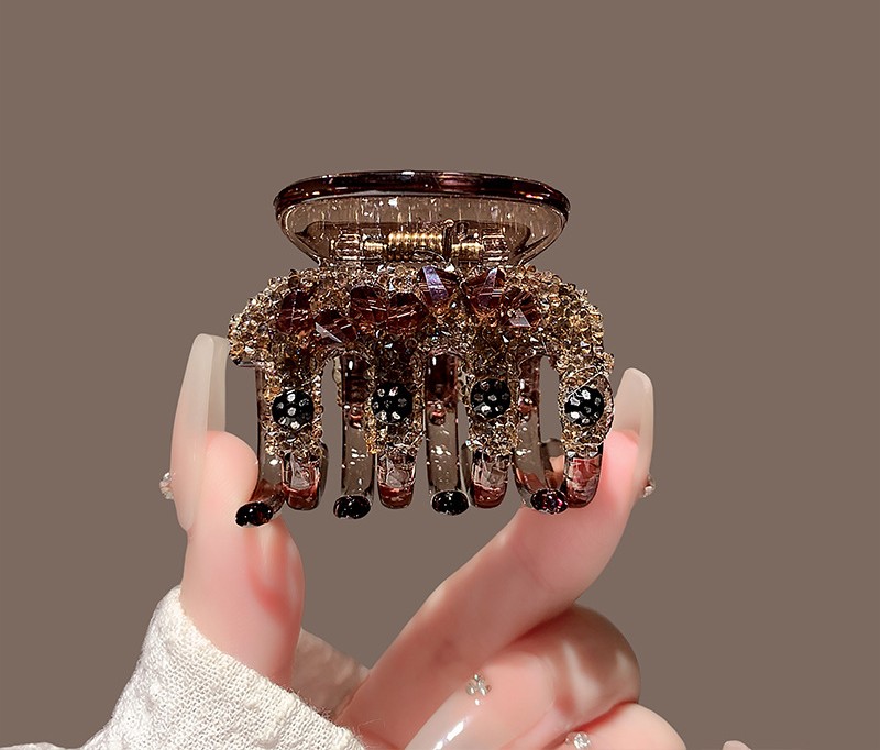 Kẹp gắp tóc đuôi ngựa pha lê cao cấp đính đá, phụ kiện tóc nữ cao cấp độc đáo, sang trọng B4297