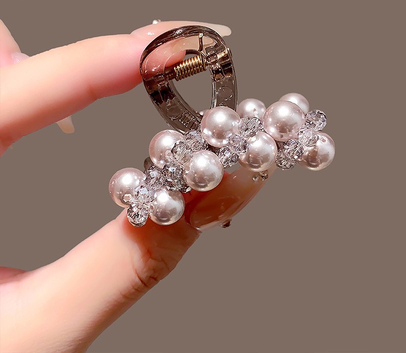 Kẹp nửa tóc 4.5cm NGỌC pha lê hồng cao cấp, kẹp nửa tóc sau, kẹp gắp nhí cao cấp nữ đẹp B4304